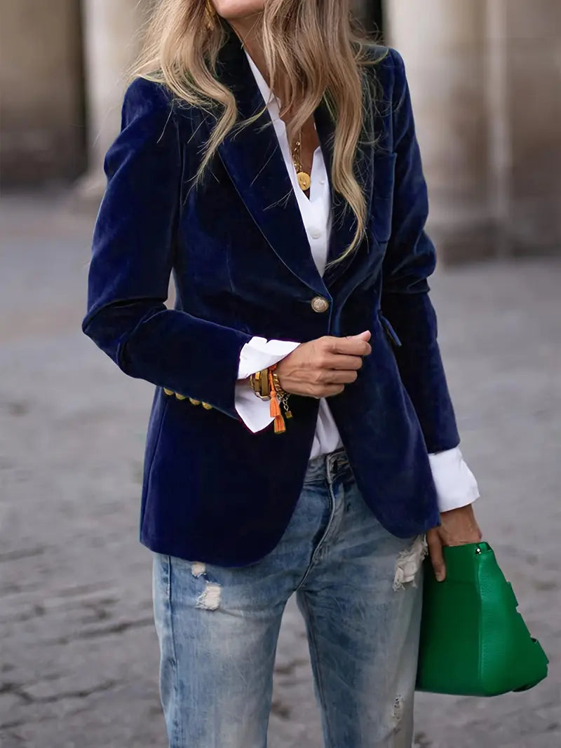 Savannah™ - Elegant Velvet Blazer