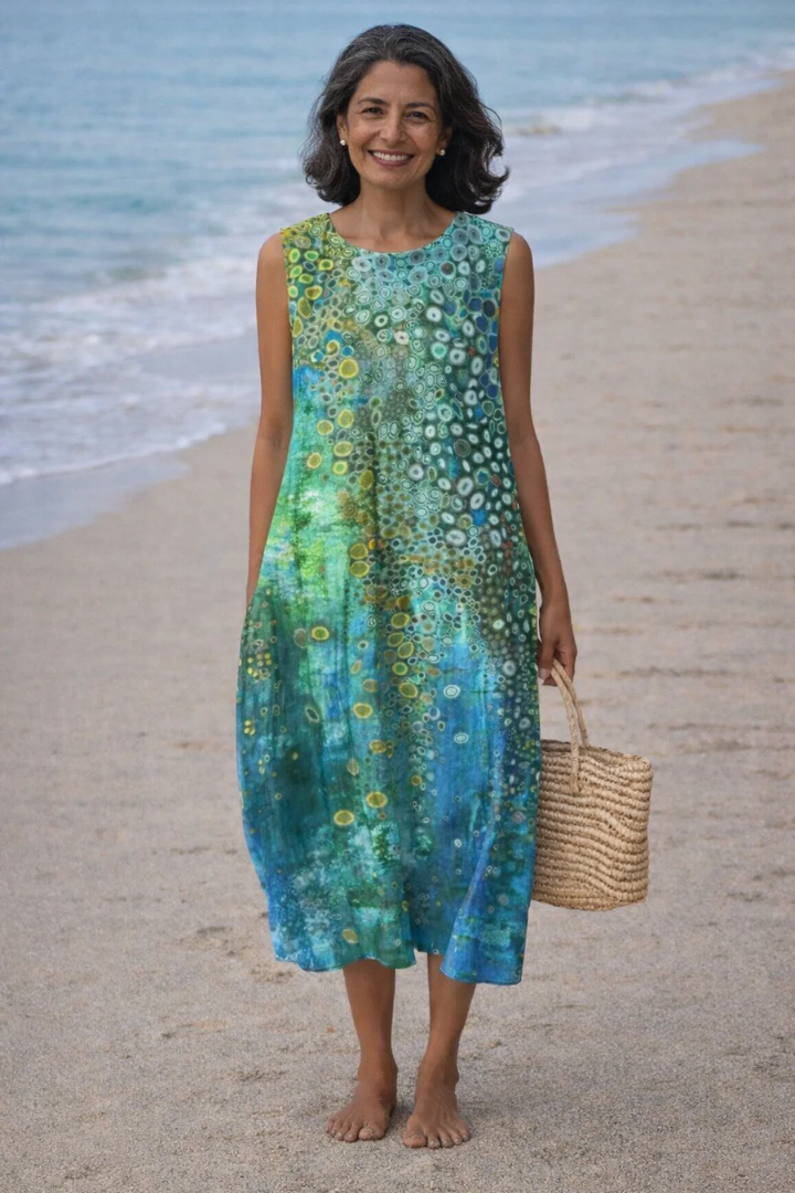 Maya | Striped Midi Dress