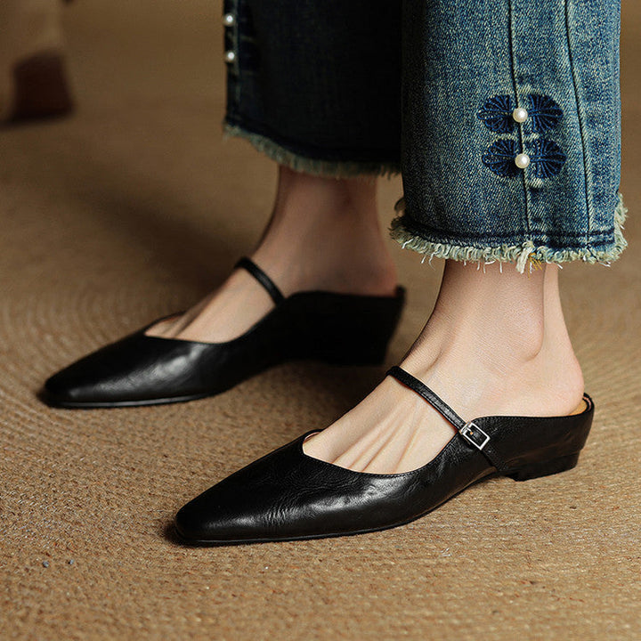 Vintage Leather Mules