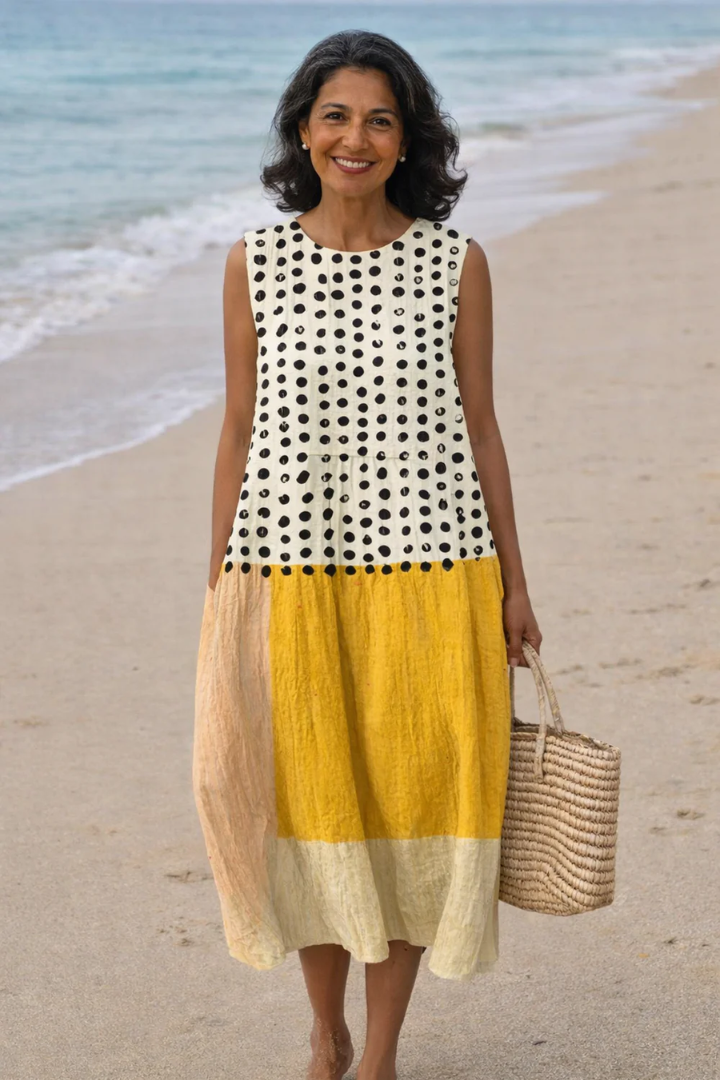 Maya | Striped Midi Dress