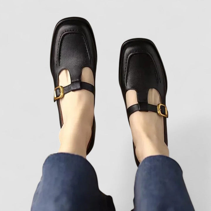 Elizabeth - Orthopedic Leather Shoes with T-Strap Mary Jane