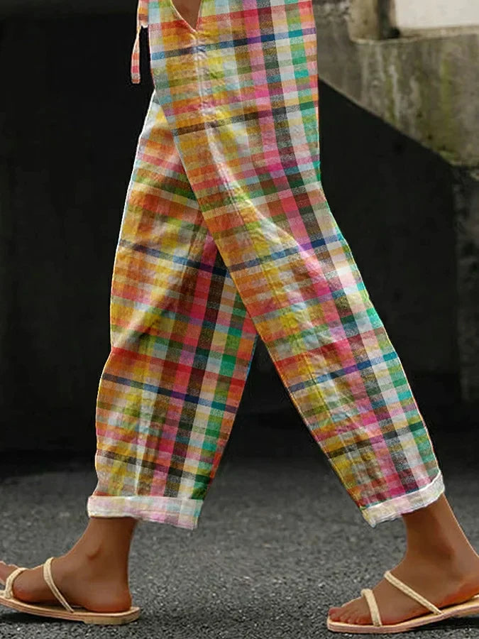 Gabrielle – COMFORTABLE CHECKERED PANTS